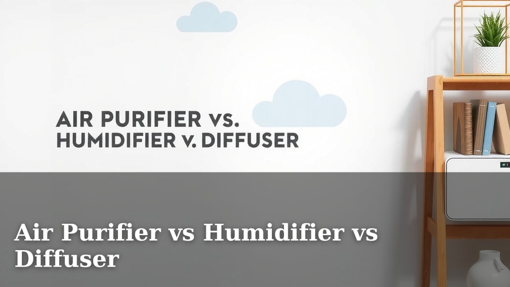 Air Purifier vs Humidifier vs Diffuser