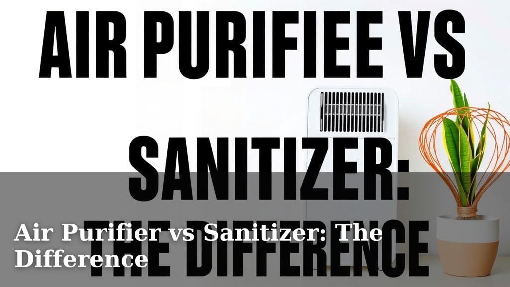 Air Purifier vs Sanitizer: The Difference
