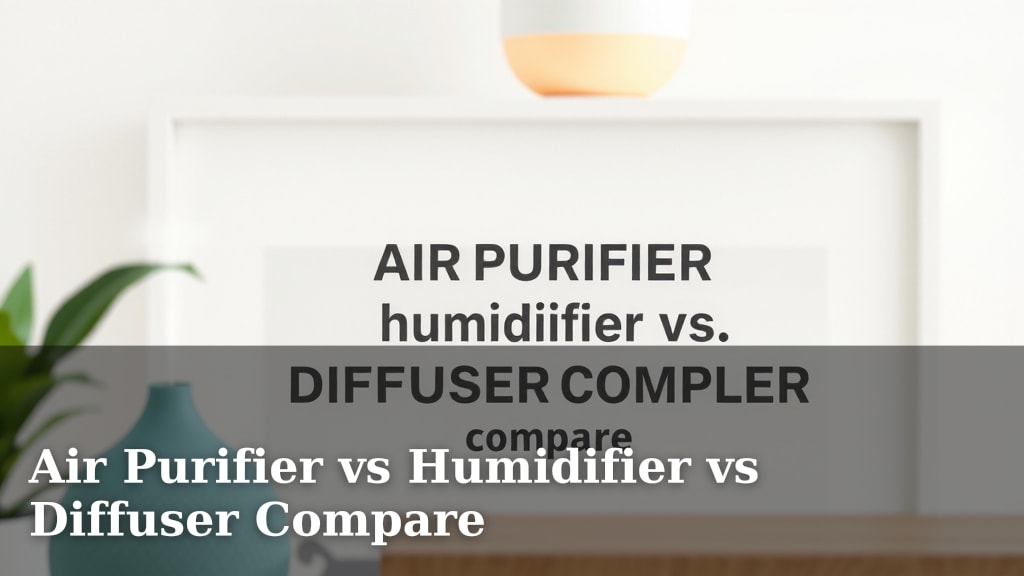 Air Purifier vs Humidifier vs Diffuser Compare