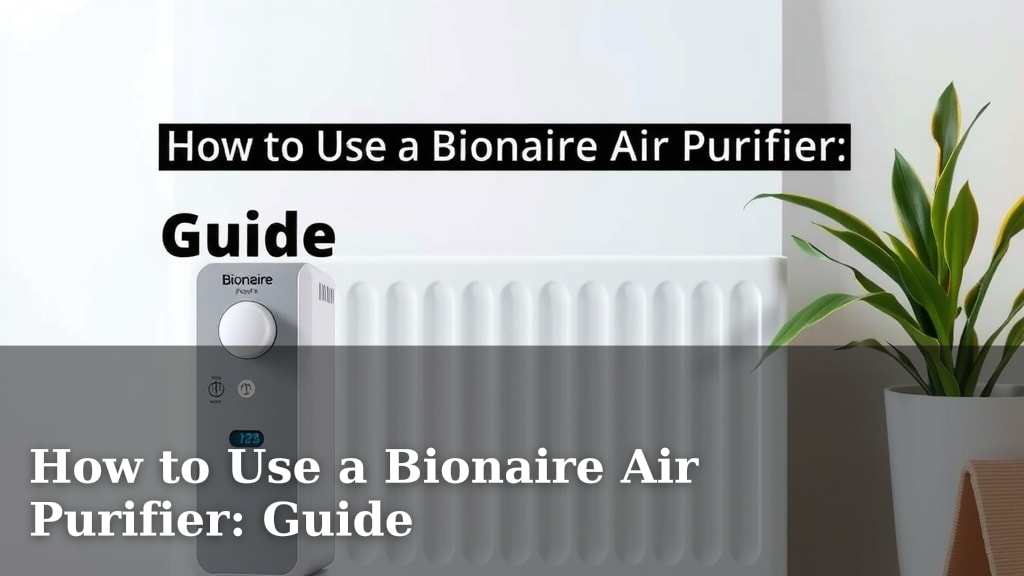 How to Use a Bionaire Air Purifier: Guide